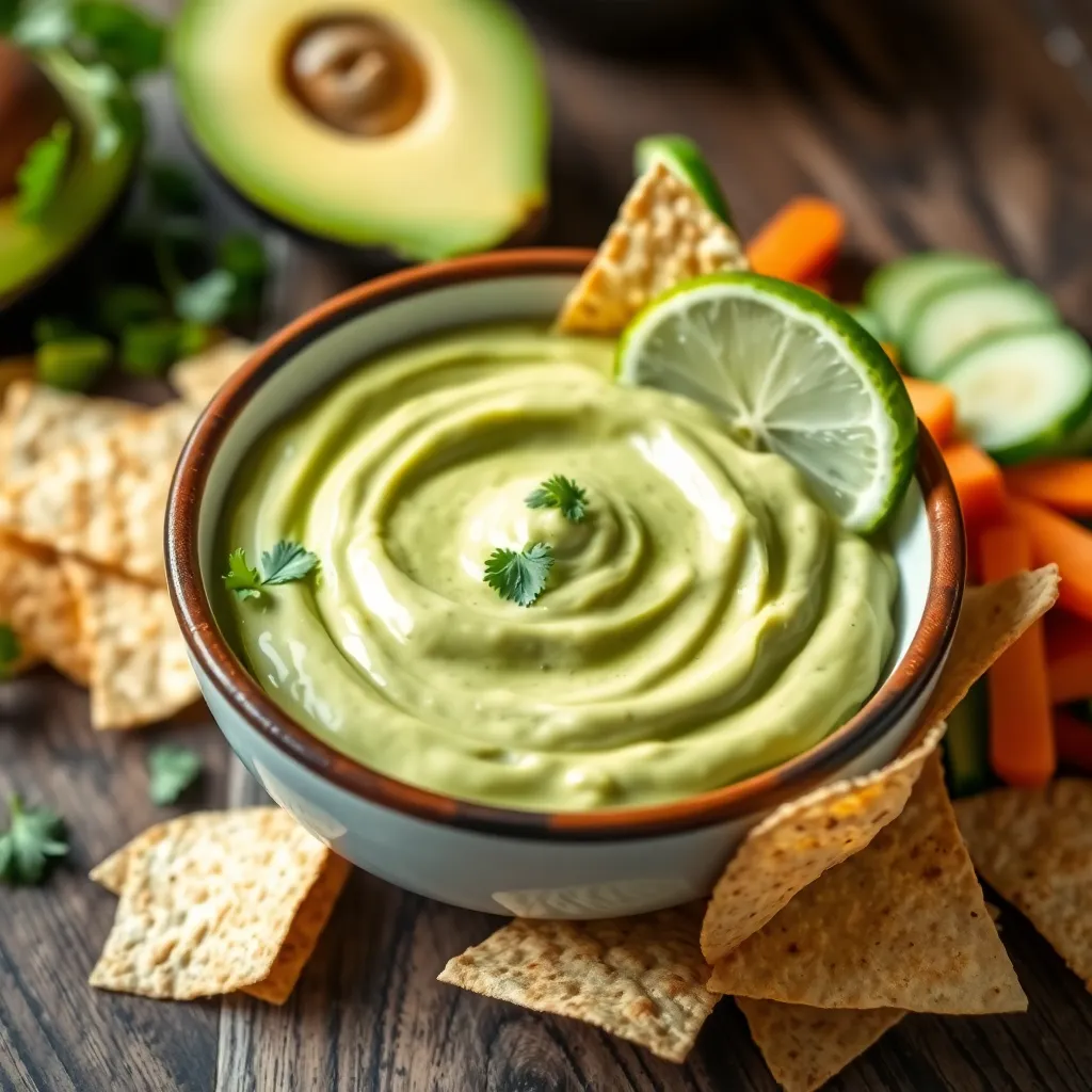 Avokado-limettidippi