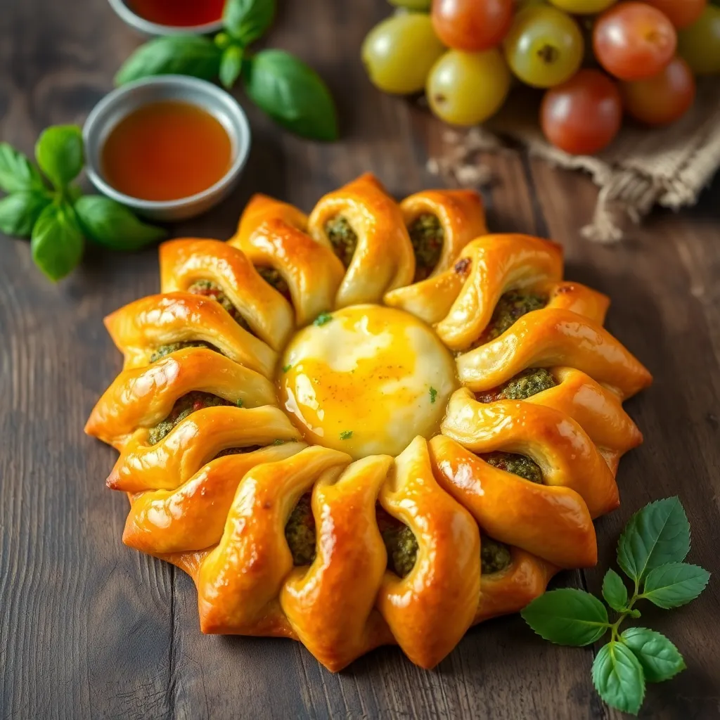 Dipattava Camembert-pestotorttu